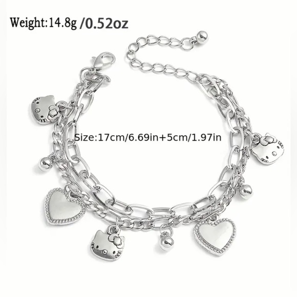 🎀 Hello Kitty Chain Charm Bracelet - Picture 3 of 3